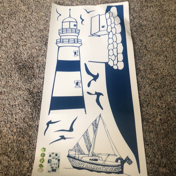 Lighthouse, Boat Wall Decal, Nautical Stickers - Picture 5 of 5
